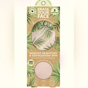 Erase your face Makeup Removing & Exfoliating Duo New